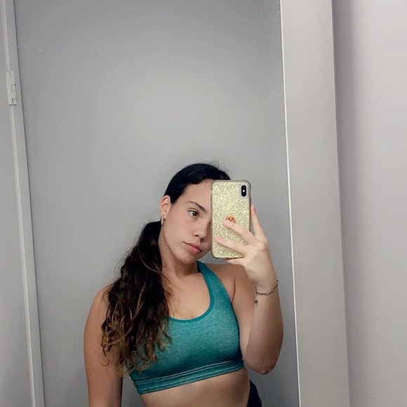 Teal colored Sports Bra- Size Small (Fits XS) - Picture 3 of 3